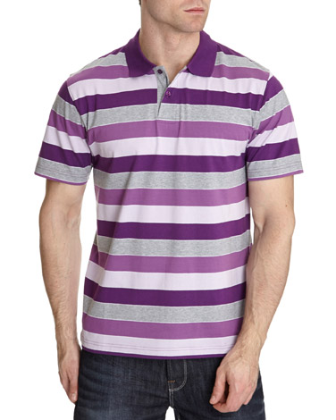 Jersey Striped Polo Shirt
